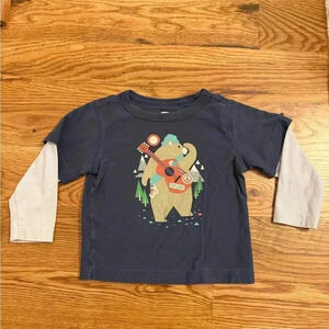 Tea Collection 12-18 months Bear with Guitar long sleeve shirt